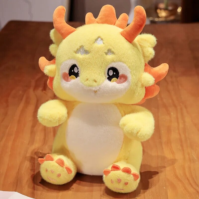 kawaiies-softtoys-plushies-kawaii-plush-Kawaii Mystical Dragon Plush Soft toy Yellow 8in / 20cm 