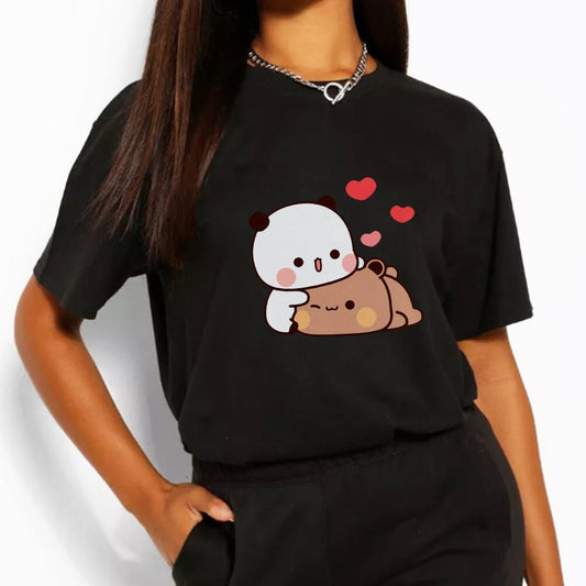 kawaiies-softtoys-plushies-kawaii-plush-Kawaii Panda Bear Love Unisex Tee Apparel 