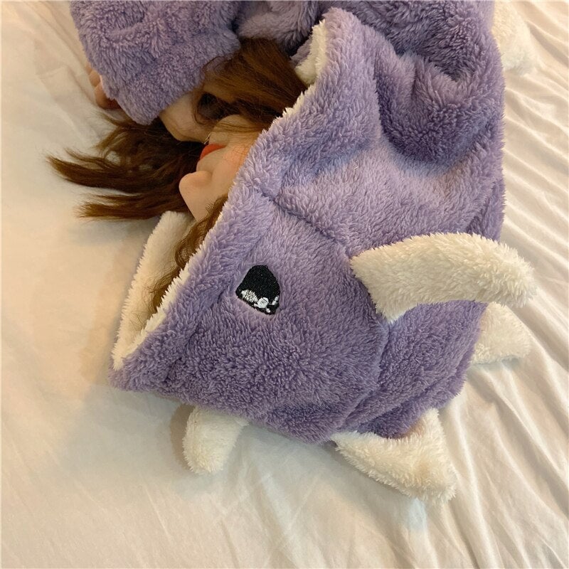 kawaiies-softtoys-plushies-kawaii-plush-Kawaii Pastel Dragon Plush Hoodie Blanket | NEW Apparel 