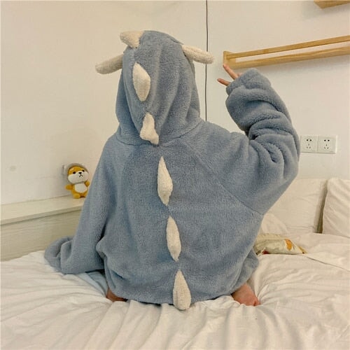 kawaiies-softtoys-plushies-kawaii-plush-Kawaii Pastel Dragon Plush Hoodie Blanket | NEW Apparel Blue 