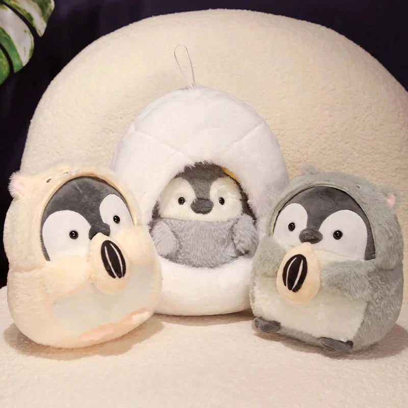 kawaiies-softtoys-plushies-kawaii-plush-Kawaii Penguin Nest Plushie Soft toy 