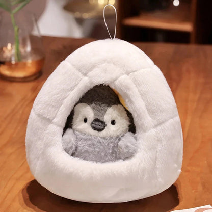 kawaiies-softtoys-plushies-kawaii-plush-Kawaii Penguin Nest Plushie Soft toy Yellow Hat 