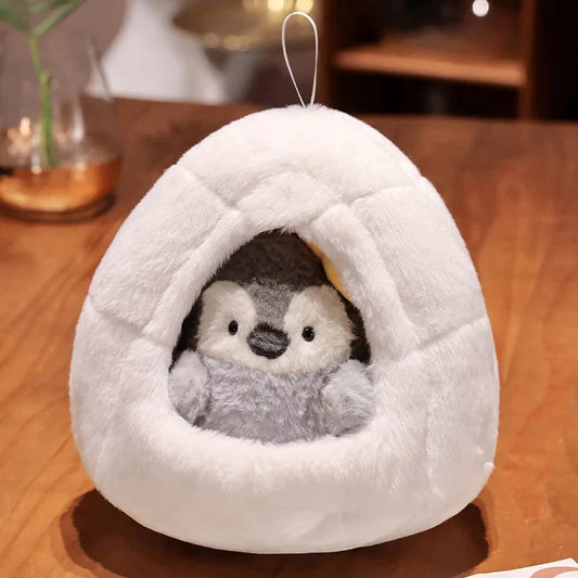 kawaiies-softtoys-plushies-kawaii-plush-Kawaii Penguin Nest Plushie Soft toy Yellow Hat 