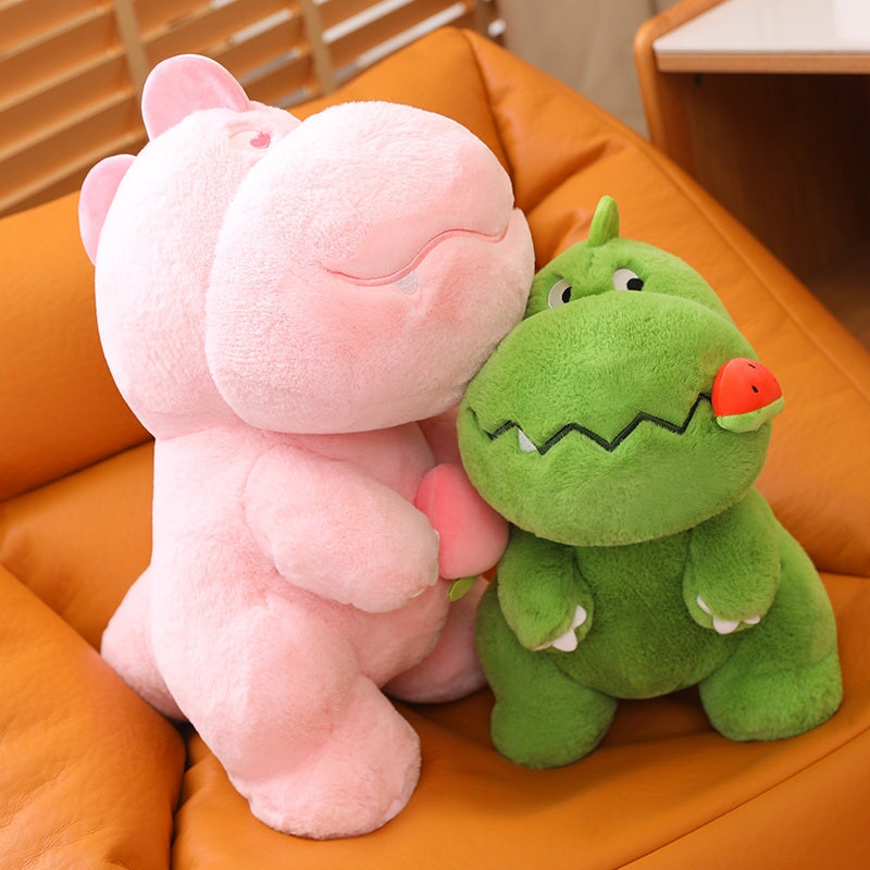 kawaiies-softtoys-plushies-kawaii-plush-Kawaii Pink Green Fluffy Dinosaur Plushies | NEW Soft toy 