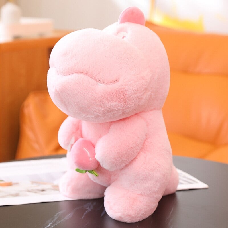 kawaiies-softtoys-plushies-kawaii-plush-Kawaii Pink Green Fluffy Dinosaur Plushies | NEW Soft toy Pink 25cm 