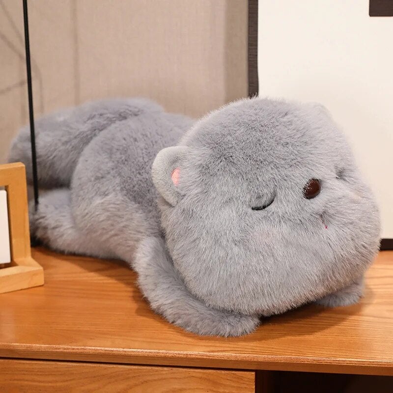 kawaiies-softtoys-plushies-kawaii-plush-Kawaii Soft Sleeping Cat Soft toy Grey 12in / 30cm 