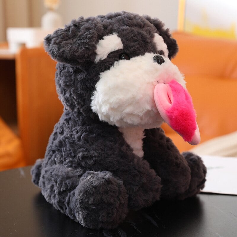 kawaiies-softtoys-plushies-kawaii-plush-Kawaii Sooty the Black Fluffy Dog with Slipper Plushie | NEW Soft toy 