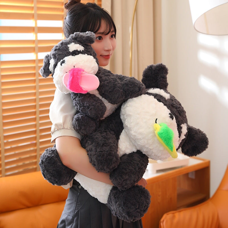 kawaiies-softtoys-plushies-kawaii-plush-Kawaii Sooty the Black Fluffy Dog with Slipper Plushie | NEW Soft toy 