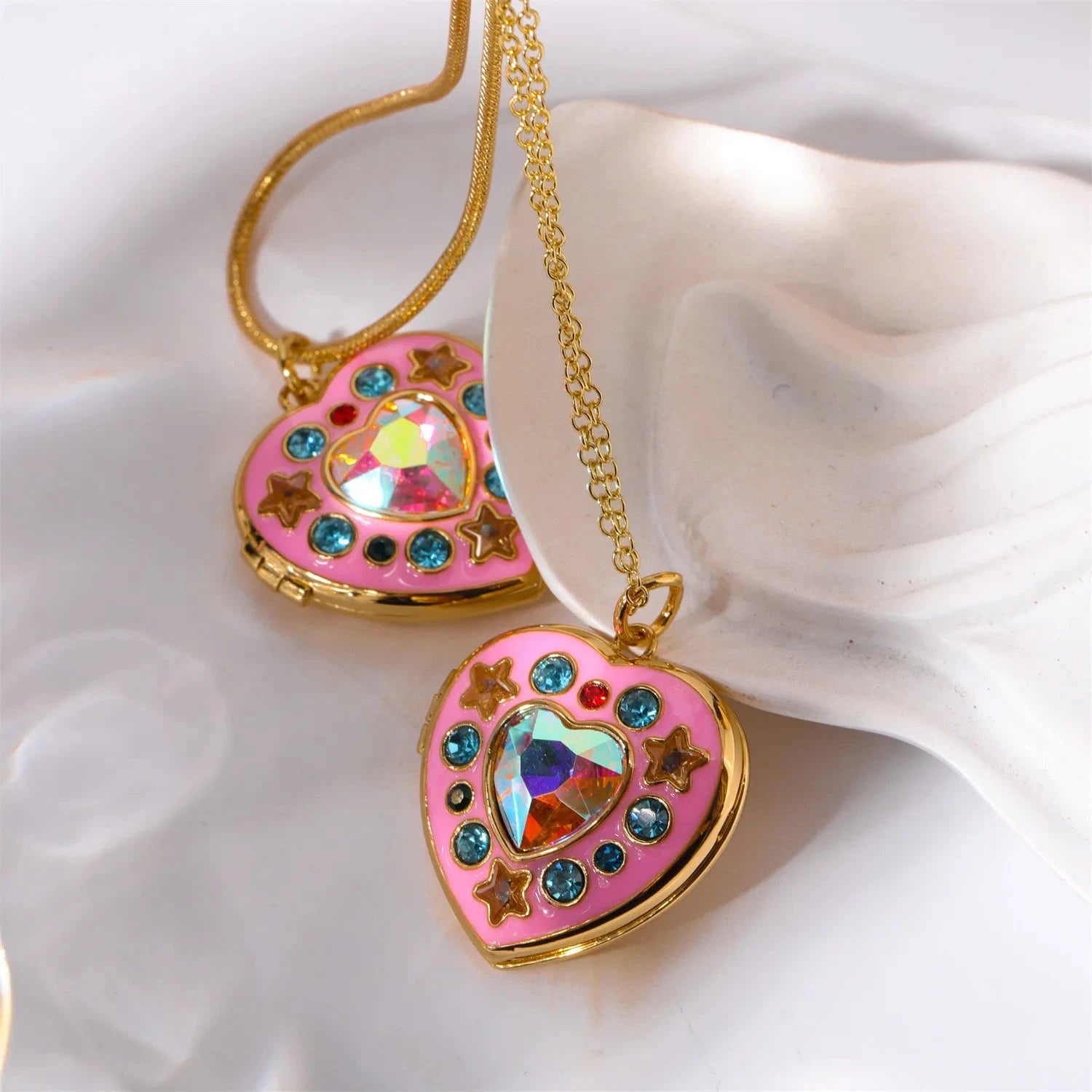 kawaiies-softtoys-plushies-kawaii-plush-Kawaii Star & Heart Gem Pendant Necklaces Jewelry 