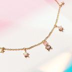 kawaiies-softtoys-plushies-kawaii-plush-Kawaii Starry Bear Pink 18K Gold-Plated Station Necklace Jewelry 