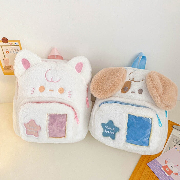 kawaiies-softtoys-plushies-kawaii-plush-Kawaii Stars Cat Dog Plush Backpack Bags 