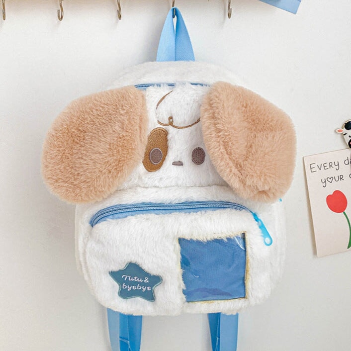 kawaiies-softtoys-plushies-kawaii-plush-Kawaii Stars Cat Dog Plush Backpack Bags Blue Dog 