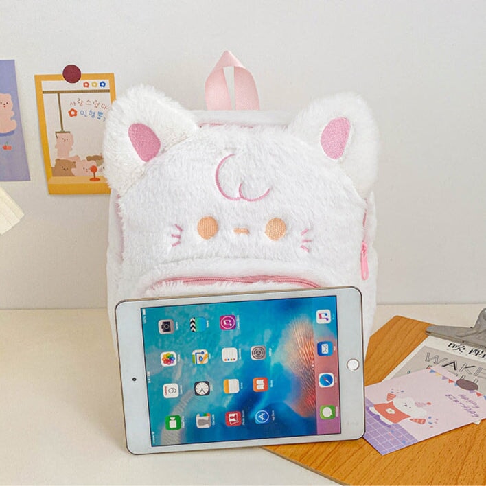 kawaiies-softtoys-plushies-kawaii-plush-Kawaii Stars Cat Dog Plush Backpack Bags Pink Cat 