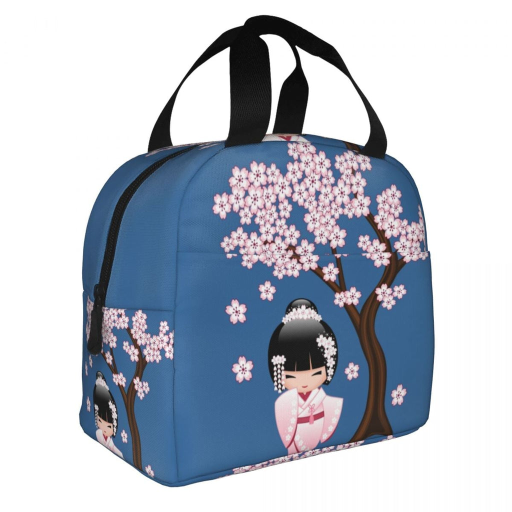 kawaiies-softtoys-plushies-kawaii-plush-Kokeshi Doll Sakura Lunch Bag Bag 