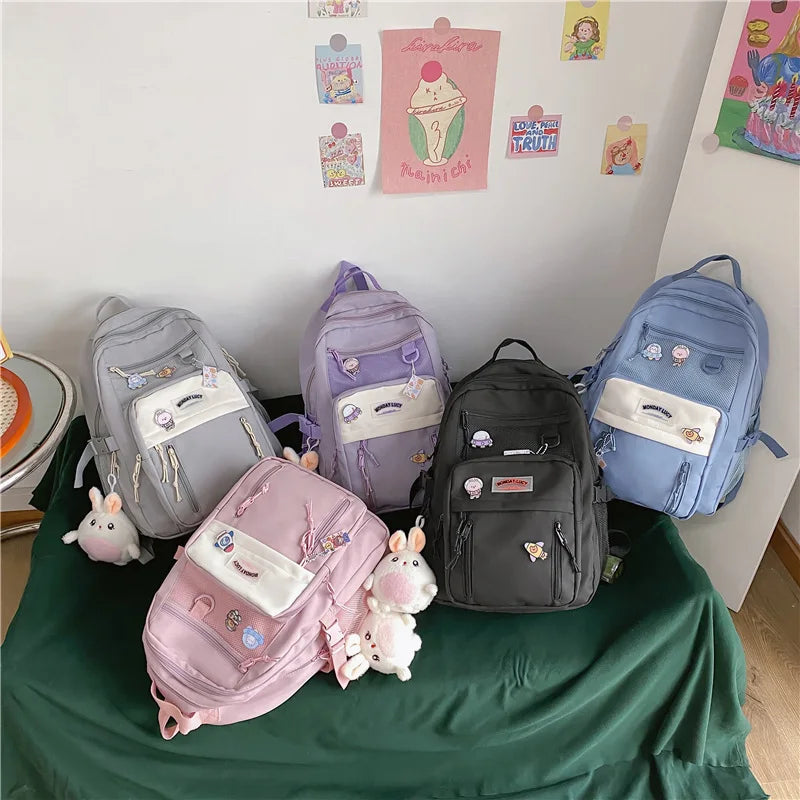 kawaiies-softtoys-plushies-kawaii-plush-Large Kawaii Two-tone Backpack Bag 