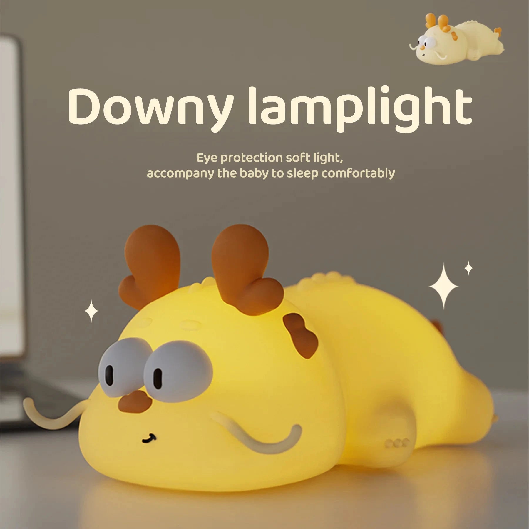 kawaiies-softtoys-plushies-kawaii-plush-Laying Chinese Dragon LED Night Light Home Decor 