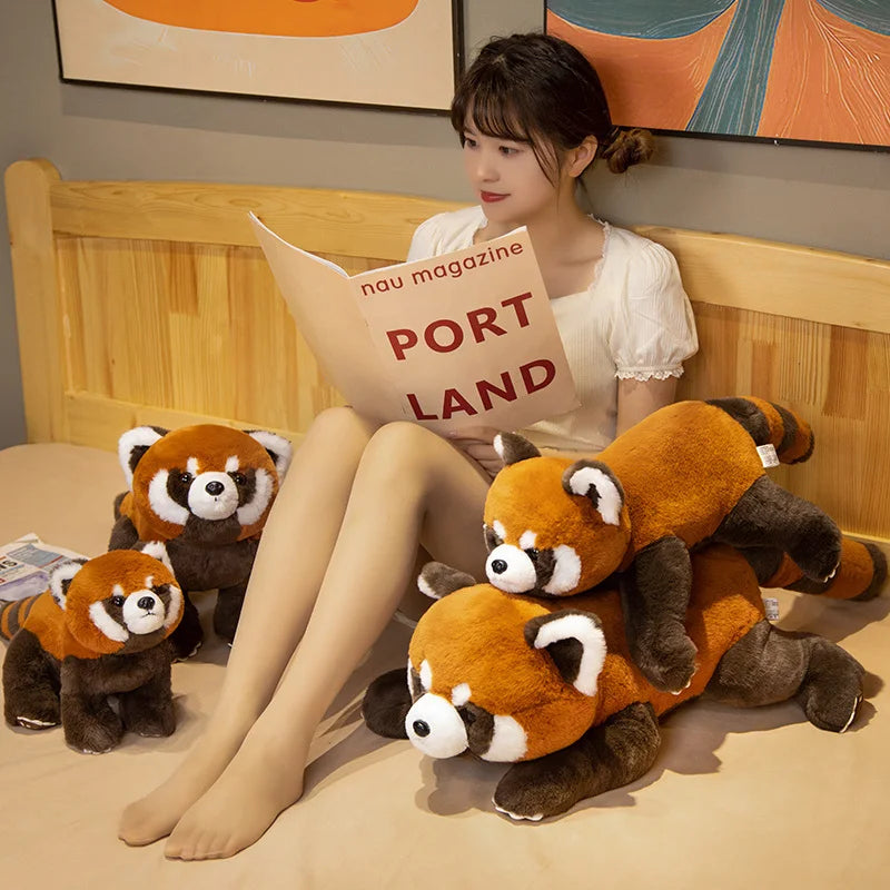kawaiies-softtoys-plushies-kawaii-plush-Laying Fluffy Red Panda Lifelike Plushie Soft toy 
