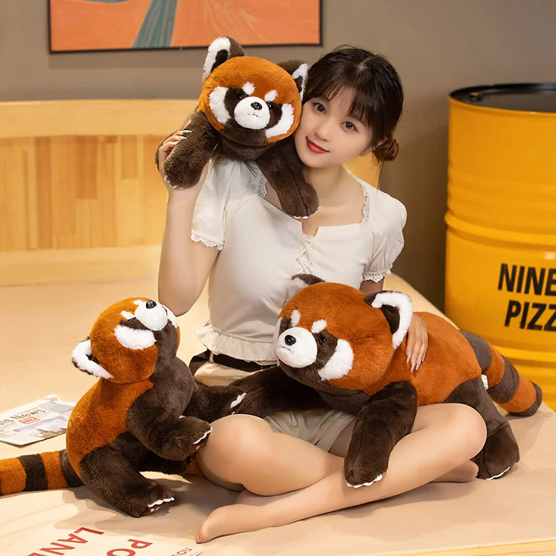 kawaiies-softtoys-plushies-kawaii-plush-Laying Fluffy Red Panda Lifelike Plushie Soft toy 