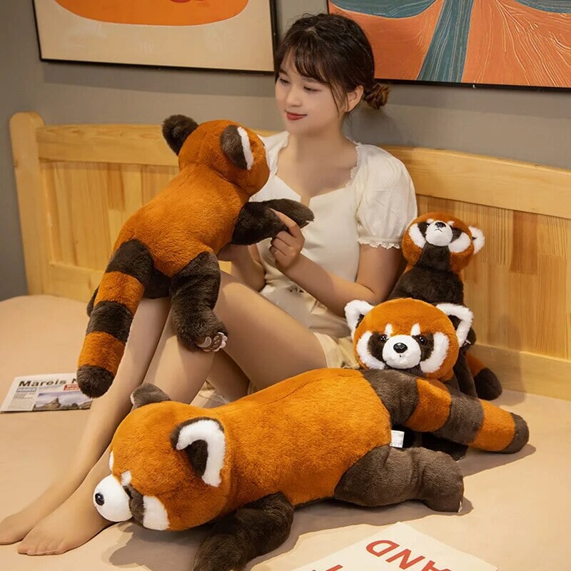 kawaiies-softtoys-plushies-kawaii-plush-Laying Fluffy Red Panda Lifelike Plushie Soft toy 