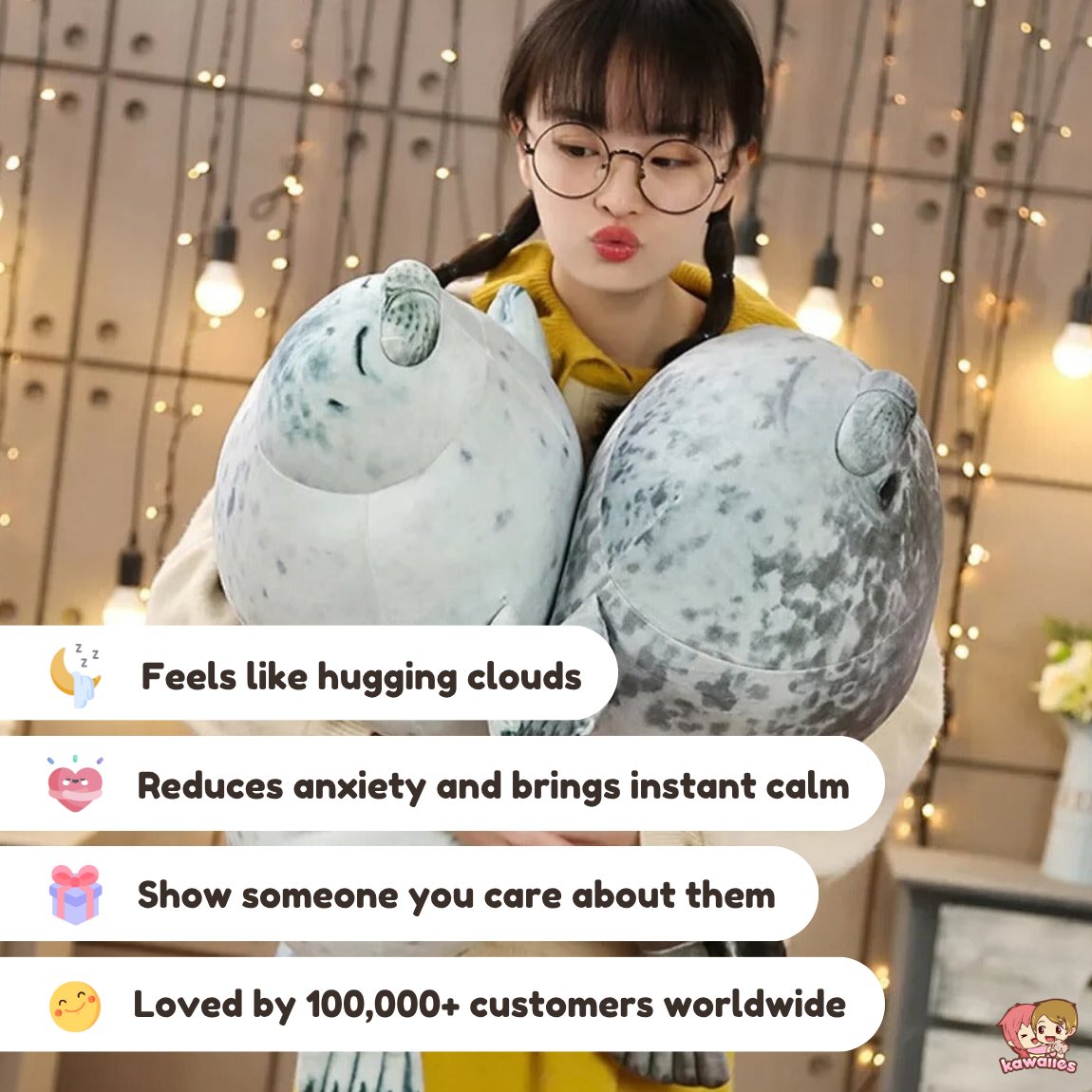 kawaiies-softtoys-plushies-kawaii-plush-Lazy Chubby Seal Soft toy 