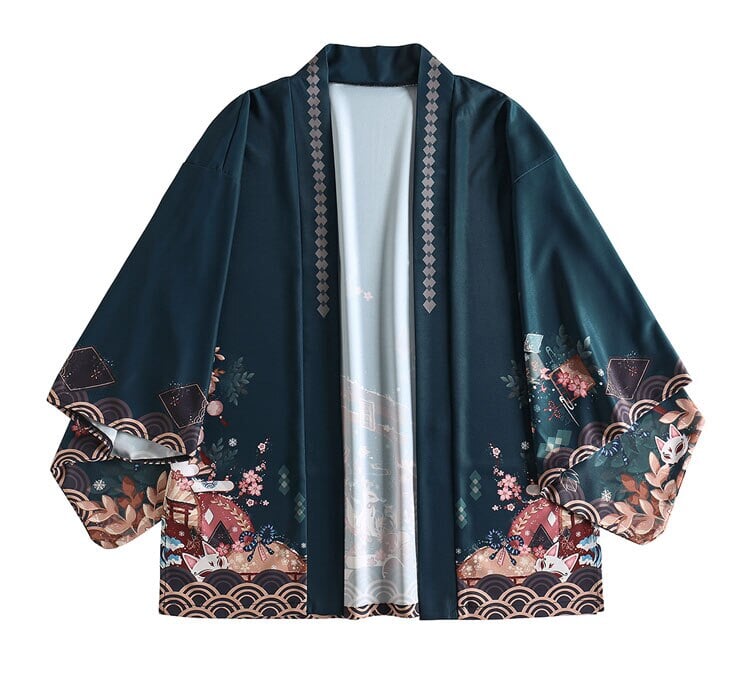 kawaiies-softtoys-plushies-kawaii-plush-Legendary Japanese Royal Samurai Print Kimono Kimono Jade 