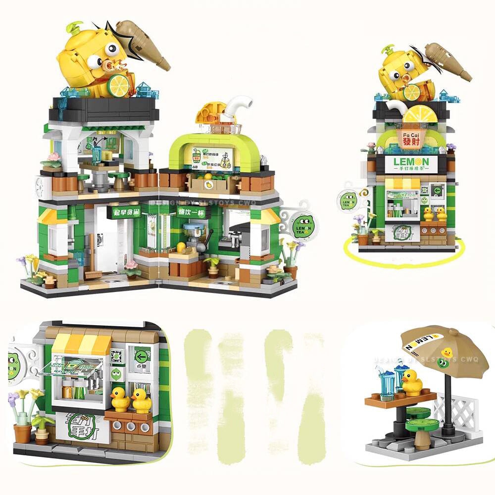 kawaiies-softtoys-plushies-kawaii-plush-Lemon Tea & Noodle Shop Micro Building Sets | NEW Build it 