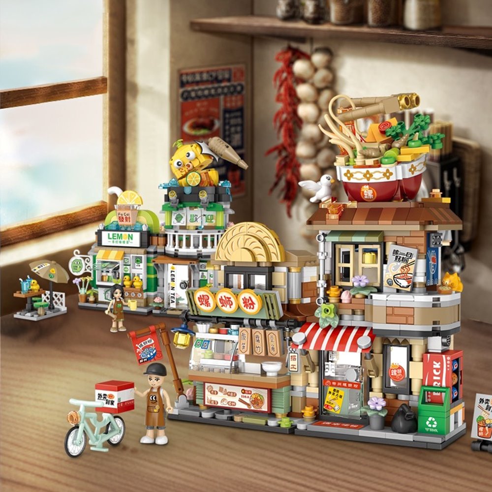 kawaiies-softtoys-plushies-kawaii-plush-Lemon Tea & Noodle Shop Micro Building Sets | NEW Build it 