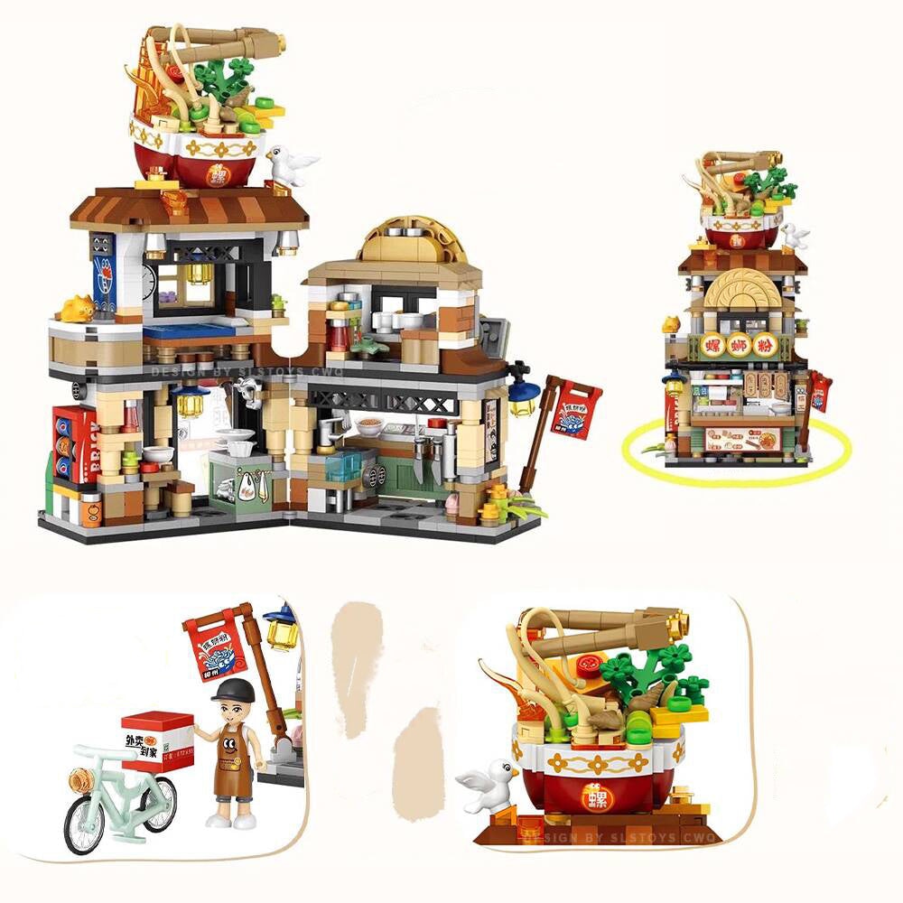 kawaiies-softtoys-plushies-kawaii-plush-Lemon Tea & Noodle Shop Micro Building Sets | NEW Build it 