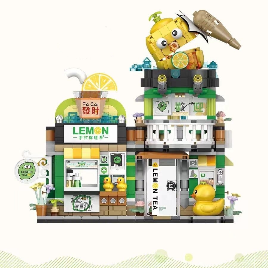 Lemon Tea Store Lemon Tea & Noodle Shop Micro Building Sets – Kawaiies