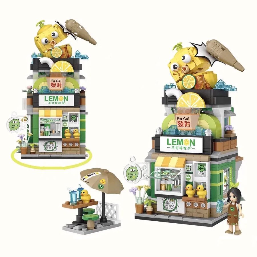 kawaiies-softtoys-plushies-kawaii-plush-Lemon Tea & Noodle Shop Micro Building Sets | NEW Build it 