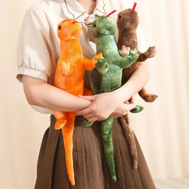 kawaiies-softtoys-plushies-kawaii-plush-Lifelike Orange Green Brown Lizard Plushie Soft toy 