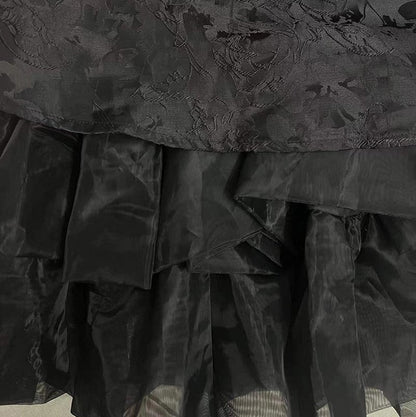 kawaiies-softtoys-plushies-kawaii-plush-Lolita Black Mini Tutu Dress Apparel 