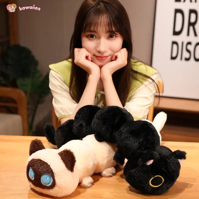 kawaiies-softtoys-plushies-kawaii-plush-Long Fluffy Cat Caterpillar Plushies Soft toy 