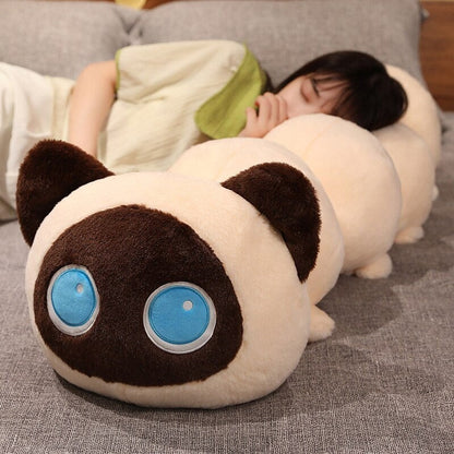 kawaiies-softtoys-plushies-kawaii-plush-. Long Fluffy Cat-erpillar Plushies Soft toy 