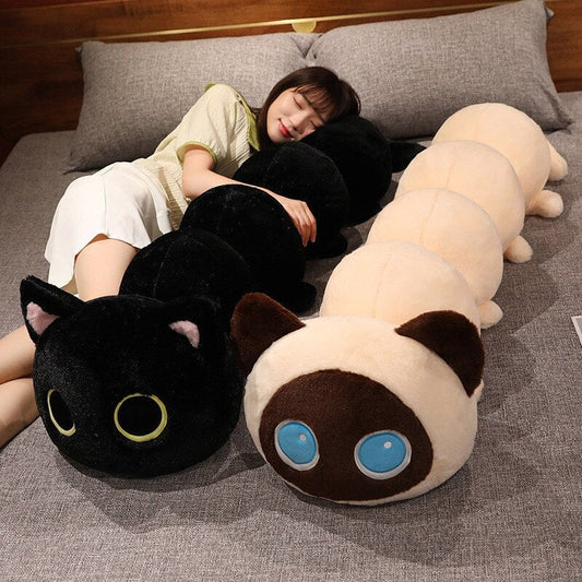 kawaiies-softtoys-plushies-kawaii-plush-. Long Fluffy Cat-erpillar Plushies Soft toy 