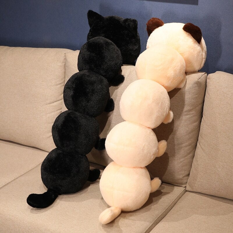 kawaiies-softtoys-plushies-kawaii-plush-. Long Fluffy Cat-erpillar Plushies Soft toy 
