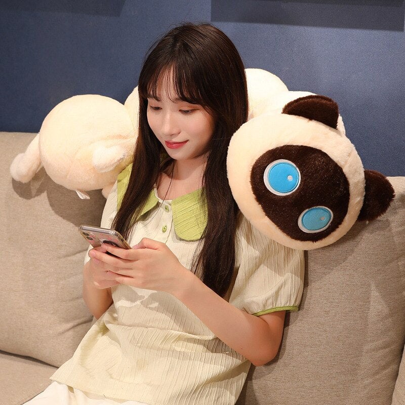 kawaiies-softtoys-plushies-kawaii-plush-. Long Fluffy Cat-erpillar Plushies Soft toy 