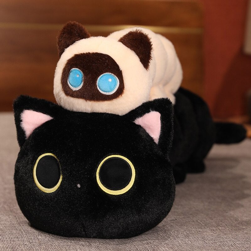 kawaiies-softtoys-plushies-kawaii-plush-. Long Fluffy Cat-erpillar Plushies Soft toy 