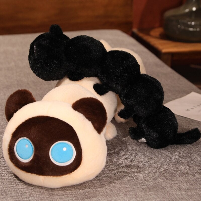 kawaiies-softtoys-plushies-kawaii-plush-. Long Fluffy Cat-erpillar Plushies Soft toy 