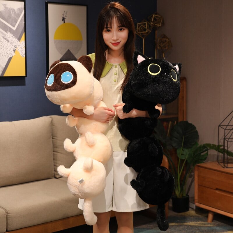 kawaiies-softtoys-plushies-kawaii-plush-. Long Fluffy Cat-erpillar Plushies Soft toy 