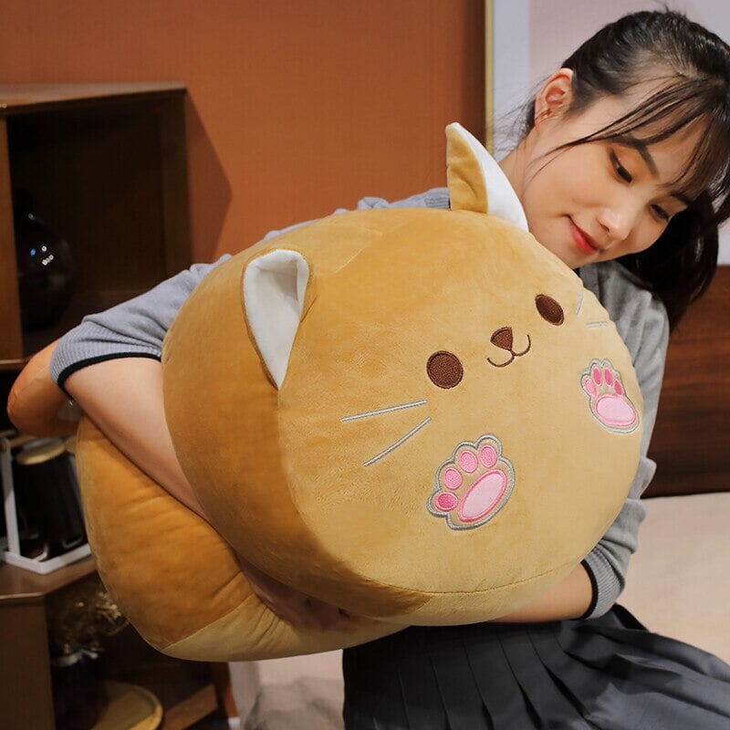 kawaiies-softtoys-plushies-kawaii-plush-Long Kawaii Shiba Inu Cat Pillow Plush Soft toy 