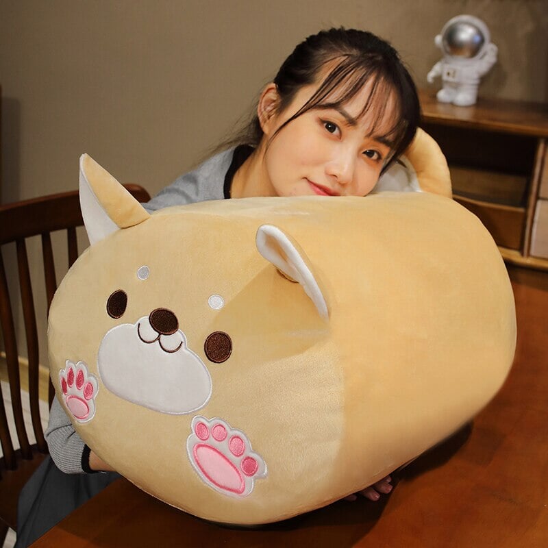 kawaiies-softtoys-plushies-kawaii-plush-Long Kawaii Shiba Inu Cat Pillow Plush Soft toy 