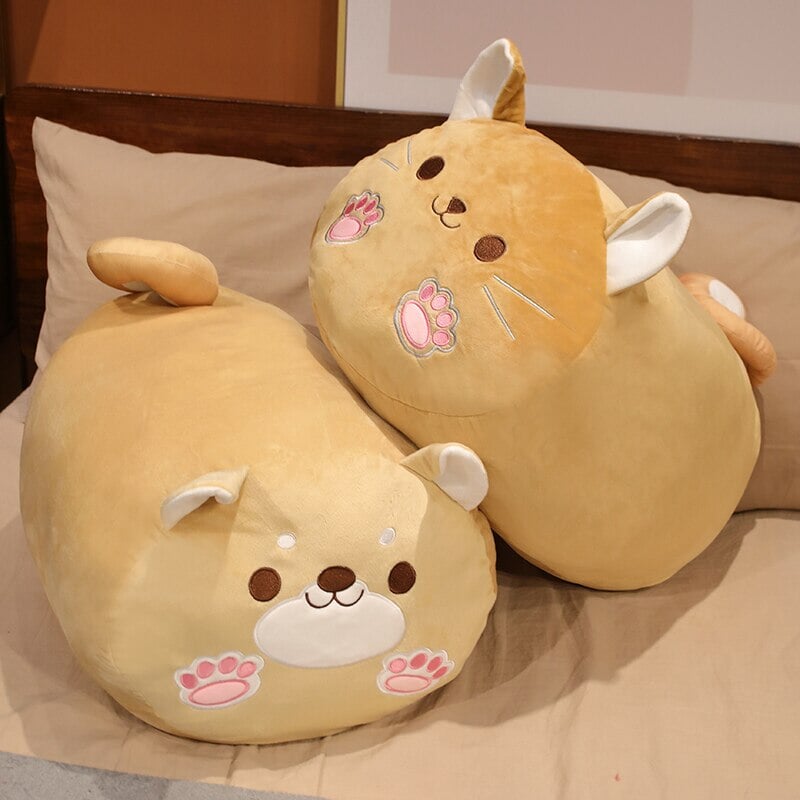 kawaiies-softtoys-plushies-kawaii-plush-Long Kawaii Shiba Inu Cat Pillow Plush Soft toy 