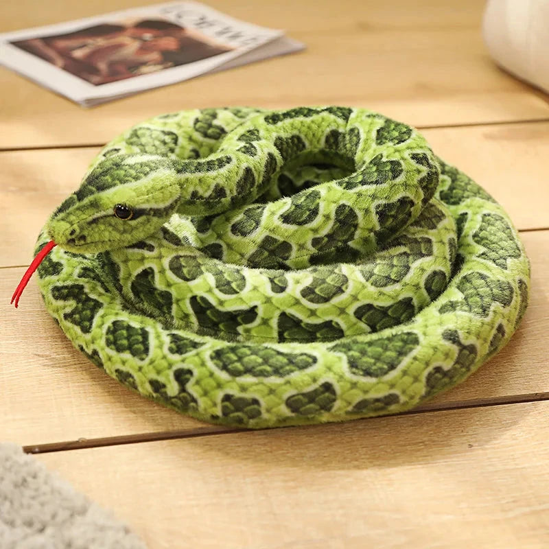 kawaiies-softtoys-plushies-kawaii-plush-Long Realistic Brown Green Orange Snake Plushies Soft toy 