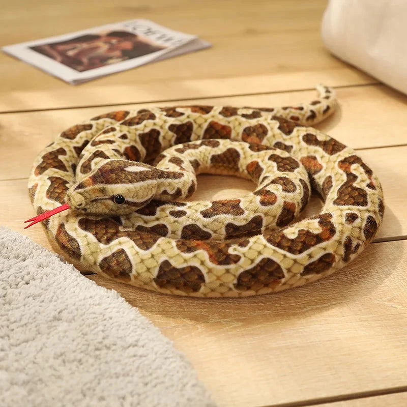 kawaiies-softtoys-plushies-kawaii-plush-Long Realistic Brown Green Orange Snake Plushies Soft toy Brown 2m / 78in 