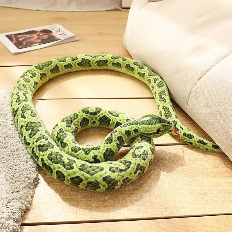 kawaiies-softtoys-plushies-kawaii-plush-Long Realistic Brown Green Orange Snake Plushies Soft toy Green 2m / 78in 