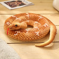 kawaiies-softtoys-plushies-kawaii-plush-Long Realistic Brown Green Orange Snake Plushies Soft toy Yellow 2m / 78in 