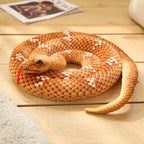 kawaiies-softtoys-plushies-kawaii-plush-Long Realistic Brown Green Orange Snake Plushies Soft toy Yellow 2m / 78in 