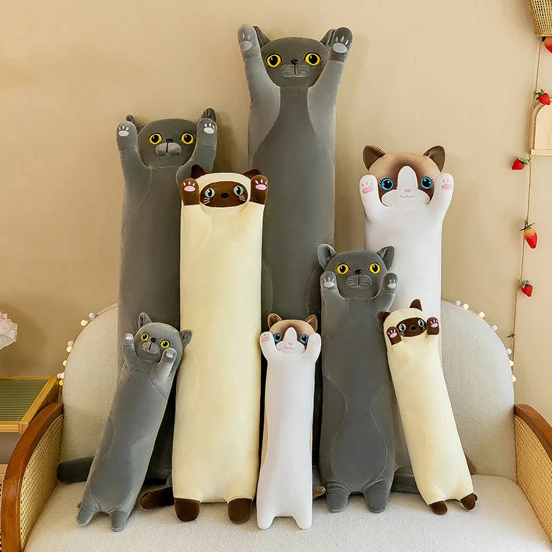 kawaiies-softtoys-plushies-kawaii-plush-Long Snuggly Cat Siamese British Shorthair Snowshoe Plushies Collection Soft toy 