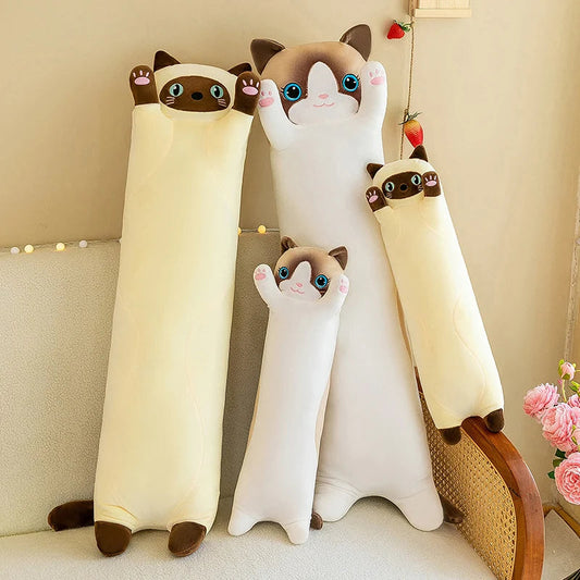 kawaiies-softtoys-plushies-kawaii-plush-Long Snuggly Cat Siamese British Shorthair Snowshoe Plushies Collection Soft toy 